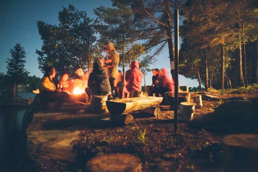camp around others