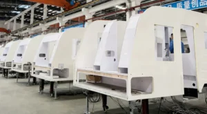 Ecocampor caravan fleet bulk order production line — multiple units built to identical specification for Australian fleet operators